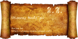 Utassy Noémi névjegykártya